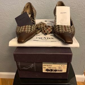 Prada Check Natural Shoe